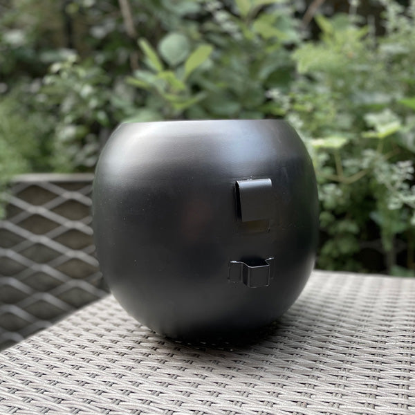 Planter Matte Black  プランター マットブラック Size: φ22.5×H23cm/φ25.5×H21cm