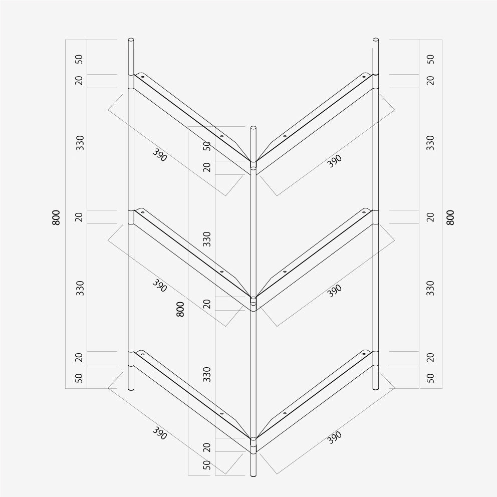 I様専用ページ HiNGE 1脚3段　オーク600*300*20m